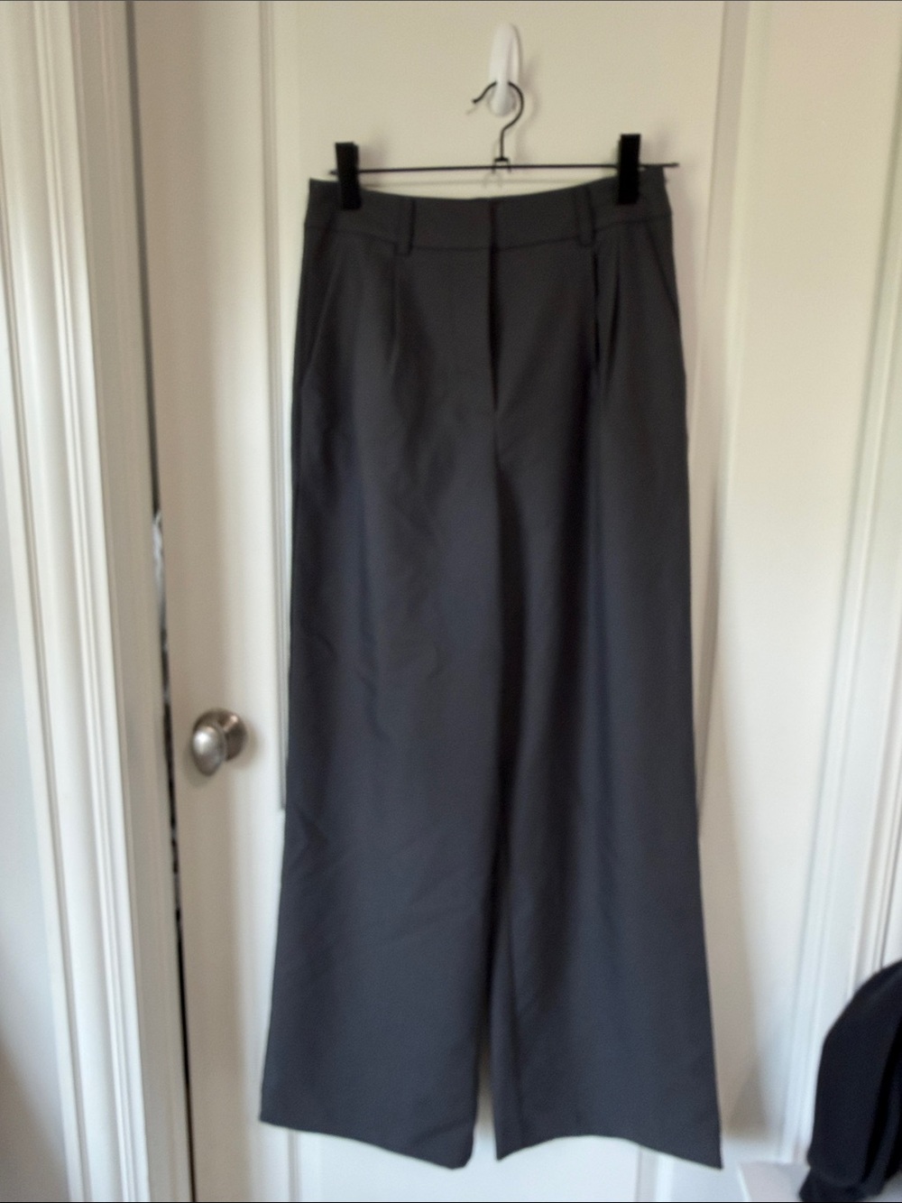 Commense High-Waist Wide Leg Pants in Charcoal
